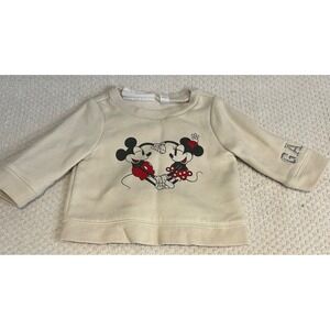 Disney Baby Gap Mickey Minnie Sweatshirt 3-6m